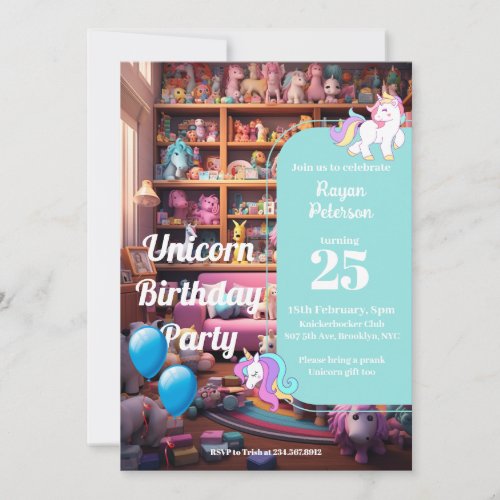 Unicorn Prank Birthday part 2  Prank Party Holiday Card
