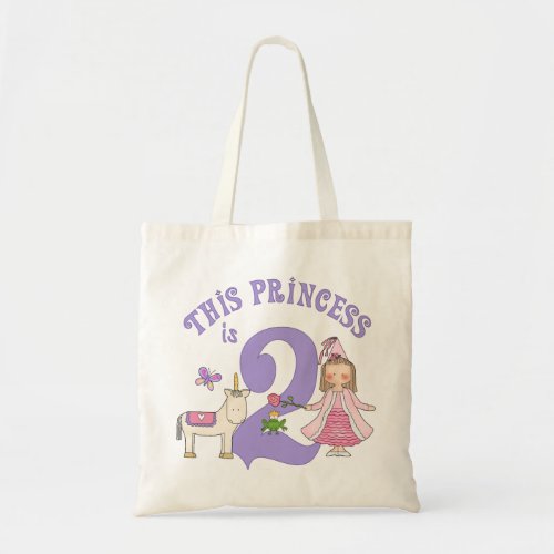 Unicorn Princess 2nd Birthday Tote Bag