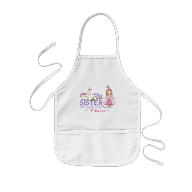 Unicorn Princess Big Sister Apron (Front)