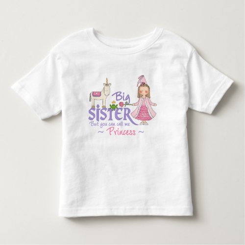 Unicorn Princess Big Sister T_shirts