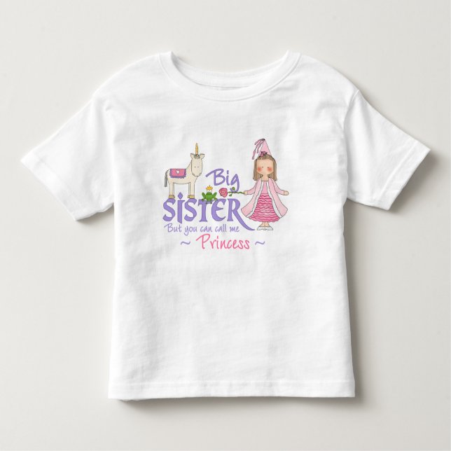 Unicorn Princess Big Sister T-shirts (Front)