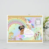 Unicorn Princess Castle Rainbow Baby Girl Chip Bag (Standing Front)