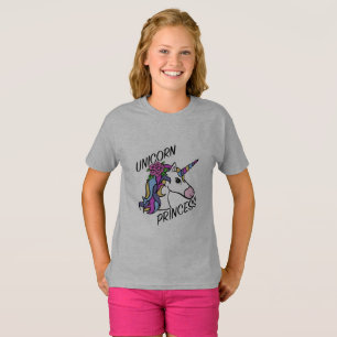 Unicorn Princess Design - Girls' Basic T-Shirt