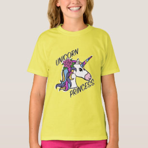 Unicorn Princess Design - Girls' Basic T-Shirt