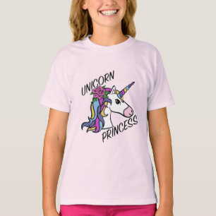 Unicorn Princess Design - Girls' Basic T-Shirt