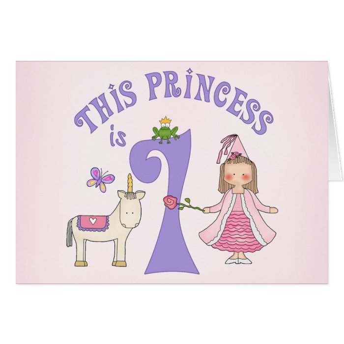 Unicorn Princess First Birthday Invitation Greeting Cards