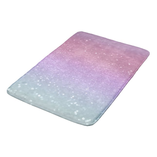 Unicorn Princess Glitter #1 #pastel Bath Mat (Angled)