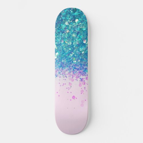 Unicorn Princess Glitter 4 Skateboard