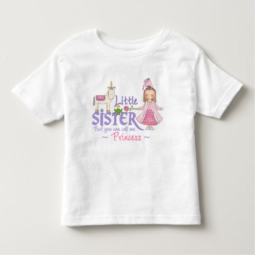 Unicorn Princess Little Sister T_shirts