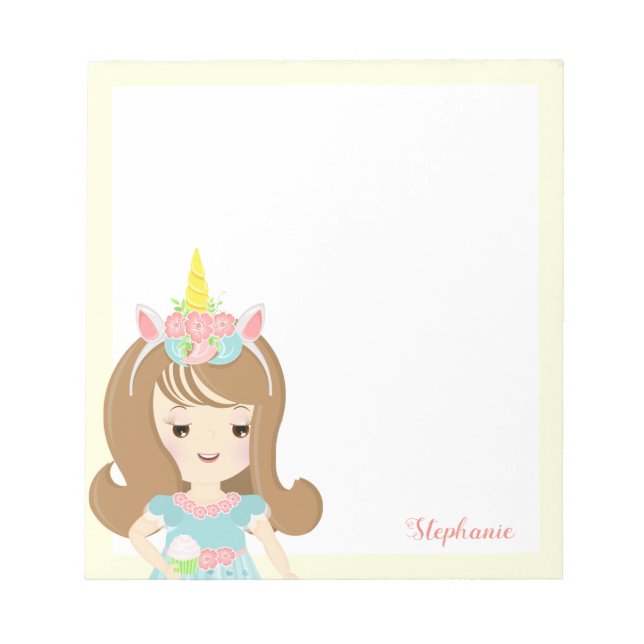 Unicorn Princess Notepad (Front)