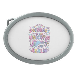 Unicorn Princess of the Unicorn Realm Charming POD Belt Buckle