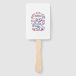Unicorn Princess of the Unicorn Realm Charming POD Hand Fan