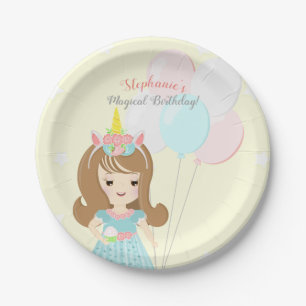 Unicorn Princess Paper Plates