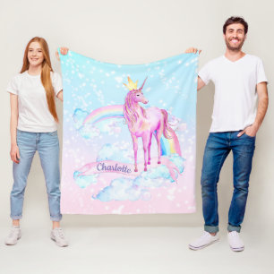 Unicorn Princess Personalized Unicorn Blanket