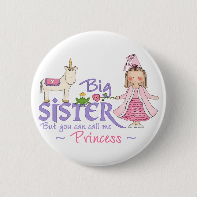 Unicorn Princess Pinback Button (Front)