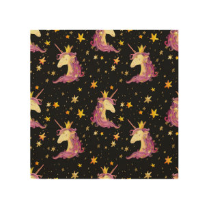Unicorn Princess: Watercolor Fairy Tale Wood Wall Art