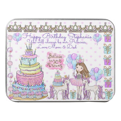 Unicorn Princess Watercolor Pastel Birthday Jigsaw Puzzle