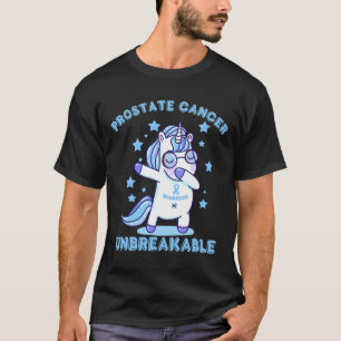 unicorn prostate cancer unbreakable tee blue ribbo