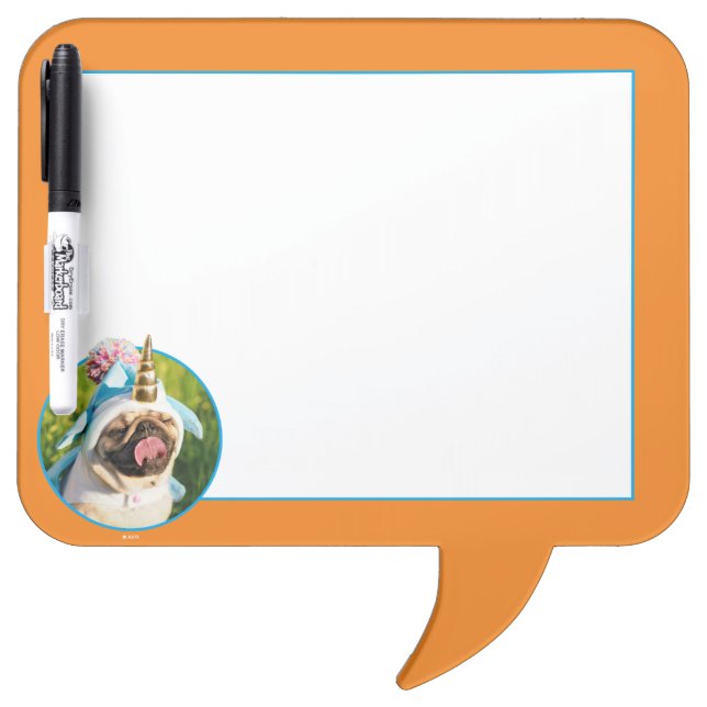 Unicorn Pug Dry Erase Board (Front)