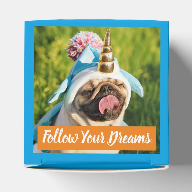 Unicorn Pug Favor Boxes (Top)