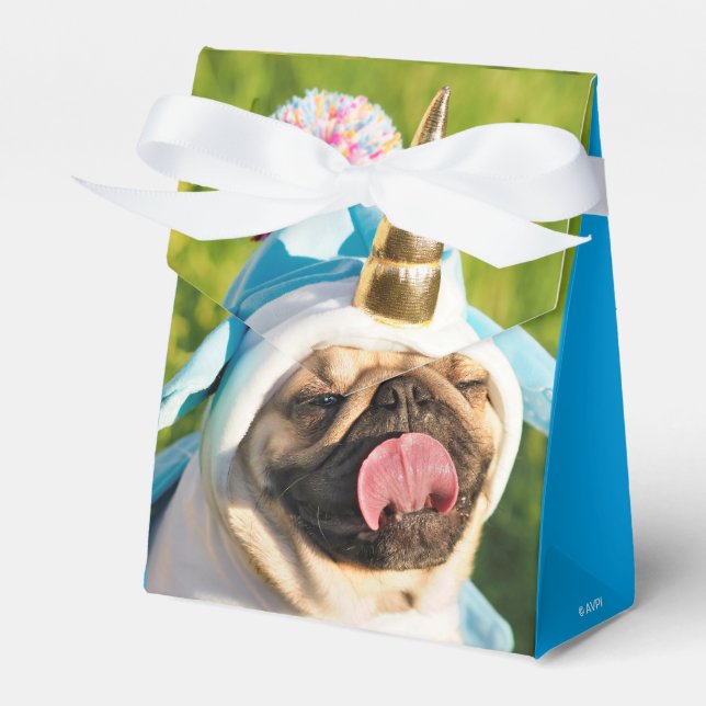 Unicorn Pug Favor Boxes (Front Side)