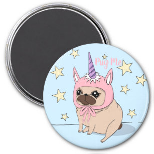 Unicorn Pug Magnet