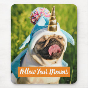 Unicorn Pug Mouse Pad