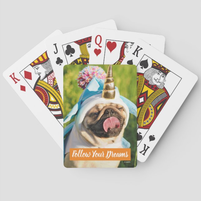 Unicorn Pug Poker Cards (Back)