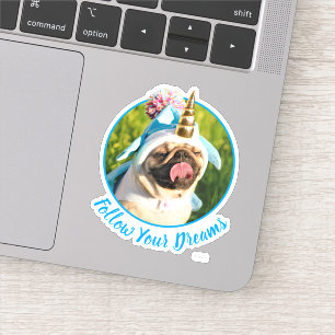 Unicorn Pug Sticker