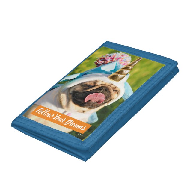 Unicorn Pug Trifold Wallet (Bottom)