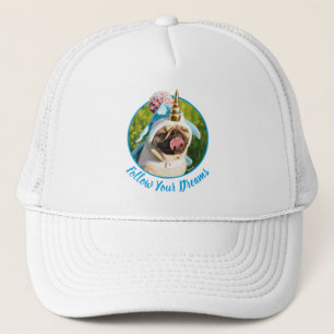 Unicorn Pug Trucker Hat