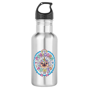Unicorn Pugicorn Power Funny Cute Gift Design_1 Stainless Steel Water Bottle