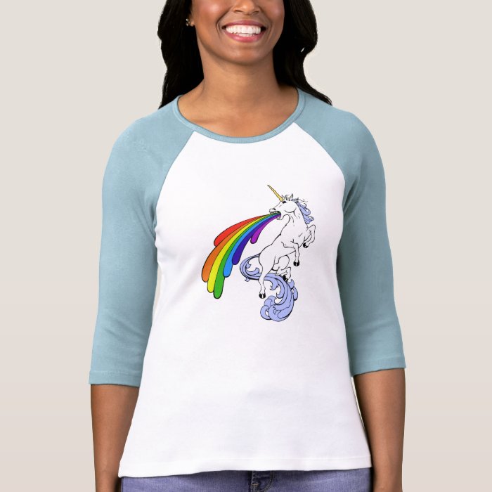 Unicorn Puking Rainbow T Shirt