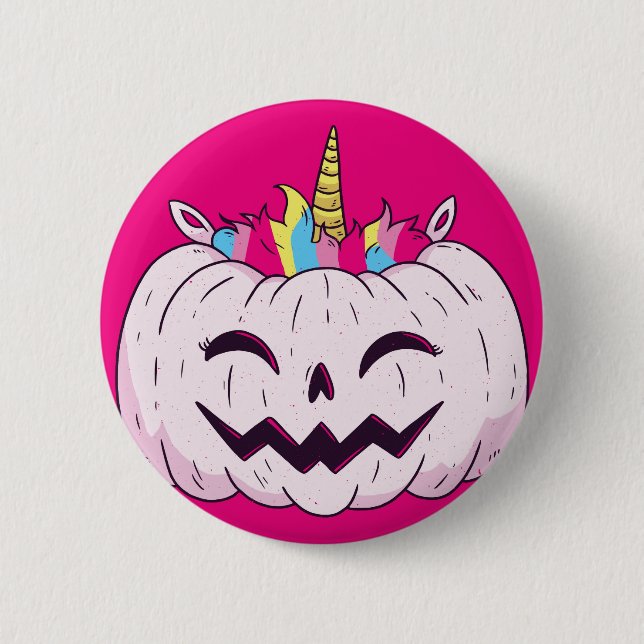 Unicorn Pumpkin Button (Front)