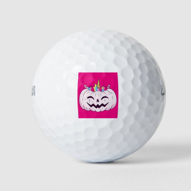 Unicorn Pumpkin Golf Balls