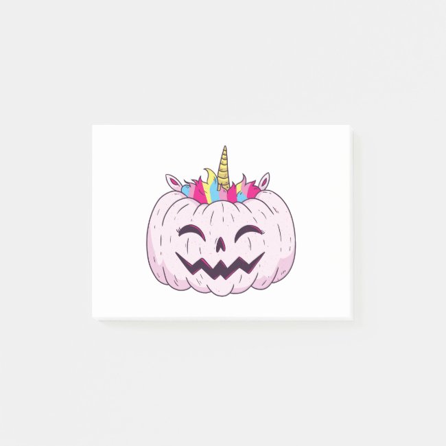 Unicorn Pumpkin Post-it Notes