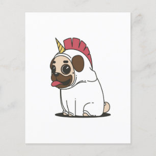 Unicorn Puppy   Cute Pug Dog Lover Gift Flyer