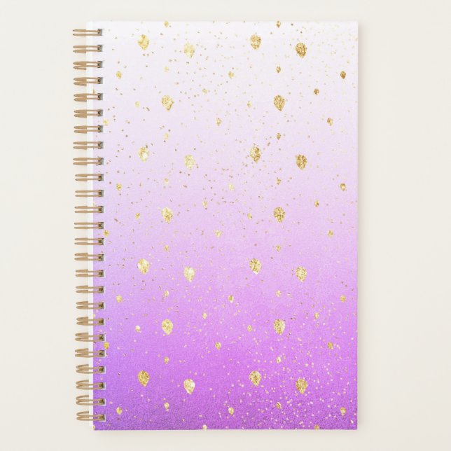 Unicorn Purple Glitter  Planner (Front)