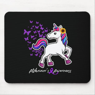 Unicorn Purple Heimerheimer Awareness - End Heimer Mouse Pad