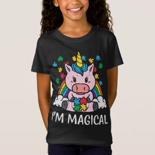 Unicorn Puzzle Im Magical Autism Awareness Toddler T_Shirt