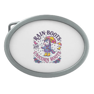 Unicorn Rain Boots and Unicorn Roots Commercial Sh Belt Buckle