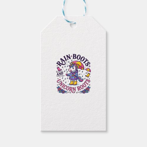 Unicorn Rain Boots and Unicorn Roots Commercial Sh Gift Tags