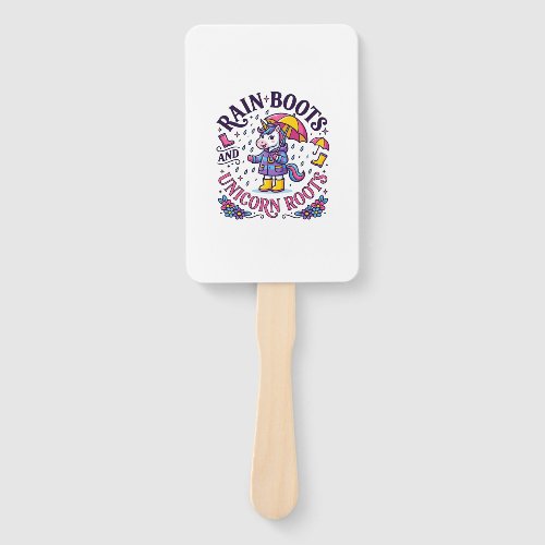 Unicorn Rain Boots and Unicorn Roots Commercial Sh Hand Fan