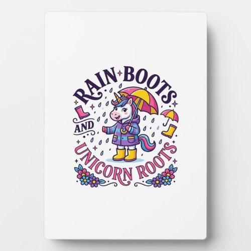 Unicorn Rain Boots and Unicorn Roots Commercial Sh Plaque