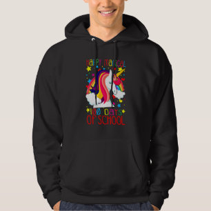 Unicorn Rainbow 100th Days Happy Magical 100 Days  Hoodie