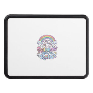 Unicorn Rainbow After the Rain Premium Vector Typo Hitch Cover