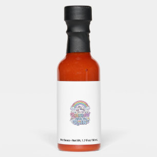 Unicorn Rainbow After the Rain Premium Vector Typo Hot Sauces