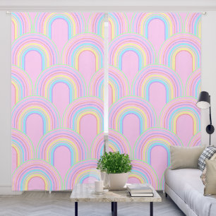 Unicorn Rainbow Arch Minimal 2a Blackout Curtains