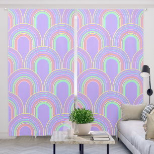 Unicorn Rainbow Arch Minimal 3a Blackout Curtains
