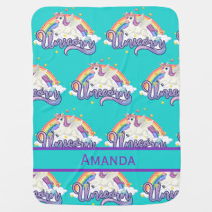 Unicorn Rainbow Baby Blanket